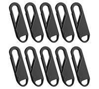 Pmandgk - Juego de 10 piezas de reparación de con cremallera de repuesto para cremallera de cremallera para cremallera de metal (Negro)