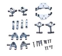 Pmandgk Juego de placas de brazo oscilante de metal para coche RC P929 P939 K969 K979 K989 K999 1/28 RC, plateado