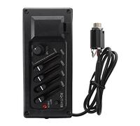 Pmandgk Kit completo EQ Pre-Amp Pickup para guitarra acústica 7545R-4 Bandas de control de colume, se suministra con caja de batería
