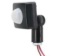 Pmandgk Mini Sensor de Infrarrojos para Cuerpo Humano 220V Interruptor Sensor de Infrarrojos Cuerpo LED Luz de Inundación Sensor de Movimiento PIR Ajustable Negro