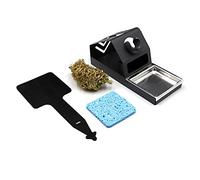 Pmandgk T12 Estación de pistón de soldadura estable soldadura pistón punta titular con cojín aislante, punta de alambre de latón