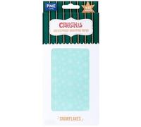 PME 12 Papeles Encerados para Envoltura Navideña - Copos de Nieve