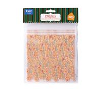 PME 20 Bolsas de plástico resellables para Dulces Navideños-Hombre de Jengibre, marrón