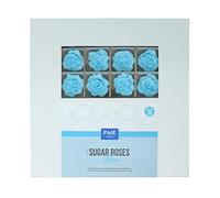 PME 4mm Rosas de Azúcar para Decoración de Pasteles, Set de 36 (Azul)