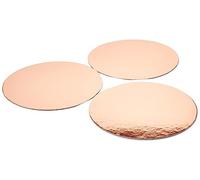 PME Bandeja Espejo para Tarta - Redonda Oro Rosa 203 mm (8 Pulgadas), Paquete de 3