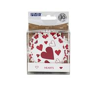 PME BC825 envoltorios para Magdalenas con Corazones, Forrados de Aluminio, Pk/30, Aluminum