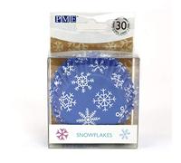 PME BC827 envoltorios para Magdalenas con Copos de Nieve, Forrados de Aluminio, Pk/30, Aluminum