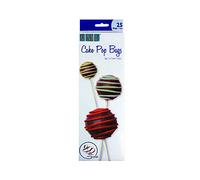PME Bolsitas para Pops con Lazo Plateado, Paquete de 25