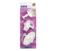 PME BU912 Cortadores de émbolo de Mariposa, Paquete de 3 tamaños, Blanco