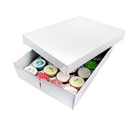 PME Caja para 24 Cupcakes, Cartón, Blanco, 43 x 31 x 9 cm