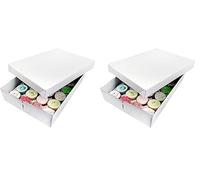 PME Caja para 24 Cupcakes, Tarjeta, Blanco, 43 x 31 x 9 cm (Paquete de 2)