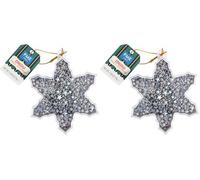 PME Cake Sprinkles Navideños de Fantasía | Copos de Nieve Plateados (76g / 2.68oz) | Decoraciones Festivas para Tartas, Cupcakes, Galletas y Repostería de Invierno (Paquete de 2)