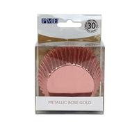 PME Cápsulas para Hornear Metálicas - Oro Rosa, Pack de 30