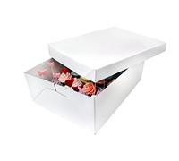 PME CBO908 Extra Profundo Caja para 24 Cupcakes, Cartón, Blanco, 43 x 31 x 14 cm