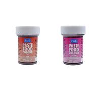 PME Colorante en Pasta Rojo Baya 25 g & Colorante en Pasta Rosa Intenso 25 g