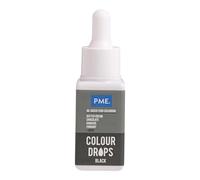 PME Colour Drops Negros | Colorante Alimentario a Base de Aceite (20 ml)