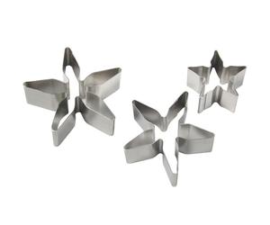 PME Cortadores de Cáliz de Rosa/Pétalo de Flor de Pascua de Acero Inoxidable, Juego de 3