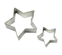 PME Cortadores para Pasteles y Galletas en Forma de Estrella, Tamaños Grande y Pequeño, Juego de 2