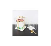 PME Crystal Cake Box 30cm / 12" Caja para Tartas (Cristal, 30 cm), Blanco