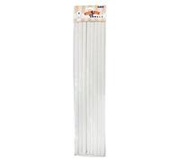 PME DR216, 8 Pilares Huecos de Plástico, 40 cm, Blanco, 40.6 x 8.9 x 1 cm