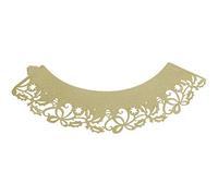 PME Envolturas para Cupcakes de Acebo Dorado, Paquete de 12