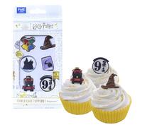 PME Harry Potter Set de 6 Toppers Comestibles para Cupcakes, Hogwarts