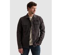 PME Legend Camisa 'Shirt jacket with chest pockets and badge on the sleeve' gris oscuro L EUR