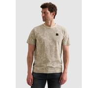 PME Legend Camiseta 'T-shirt in slub jersey with subtle allover print' beige S EUR