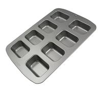 PME Molde para 8 Mini Pasteles Rectangulares de Acero al Carbono Antiadherente