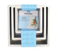 PME Moldes Cuadrados de 15, 20, 25 cm x 10 cm de Altura, Juego de 3