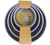 PME Moldes Redondos de 15, 20, 25, 30 cm x 10 cm de Altura, Juego de 4