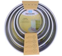 PME Moldes Redondos de 15, 20, 25, 30 cm x 5 cm de Altura, Juego de 4