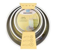 PME Moldes Redondos de 15, 20, 25 cm x 7,5 cm de Altura, Juego de 3