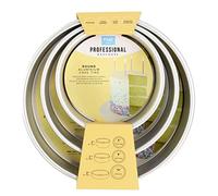 PME - Moldes redondos para tartas de 15,2, 20,3, 25,4 cm x 5,1 cm de profundidad, juego de 3 RNDB68102