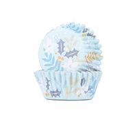 PME Navidad Cápsulas para Cupcakes forradas de Aluminio - Motivos Florales Festivos (Set de 30)