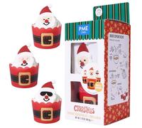 PME Navidad Kit de Decoración para Cupcakes - Emoji Papá Noel (Set de 6)