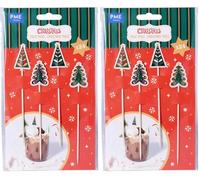 PME Palillos Navideños para Aperitivos, Árboles de Navidad (24 piezas) (Paquete de 2)