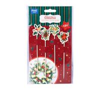 PME Palillos Navideños para Aperitivos, Follaje Festivo (24 piezas)