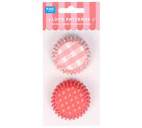 PME San Valentín Cápsulas para cupcakes Forradas de Aluminio - Patrones de Amor, Tamaño Mini (Set de 60)