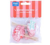 PME San Valentín Toppers para pasteles - Dulce Contigo, Set de 24