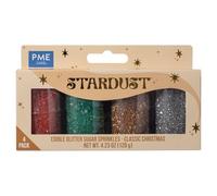 PME Set de Polvo Comestible Clásico de Navidad | Pack de 4 (120g / 4.23oz)