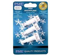 PME SF709 - Juego de 3 mini cortadores de émbolo de copo de nieve, color blanco, 3 x 9,3 x 14,2 cm