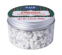 PME Sprinkles Navideños - Estrellas Brillantes de Plata (160g)