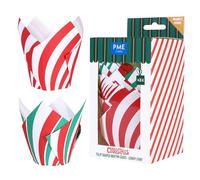PME Tulipas Navideñas para Muffins - Bastón de Caramelo (Set de 24)