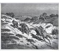 PMEFGJDPE Cuadro Pared Lienzo Pintura Decorativa Sancho Panza Don Chisciotte e le loro cavalcature dopo la sconfitta contro gli Yangers di Gustave Dore para Decoraciones del Hogar 60x90cm