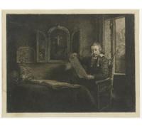 PMEFGJDPE Famoso Cuadro Pared Lienzo Pintura Decorativa Abraham Francen farmacista di Rembrandt Van Rijn para Decoraciones del Hogar 60x90cm