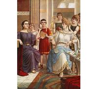 PMEFGJDPE Famoso Cuadro Pared Lienzo Pintura Decorativa Cornelia Madre dei Gracchi mette in mostra i suoi figli di Tancredi Scarpelli para Decoraciones del Hogar 60x90cm