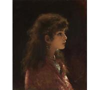 PMEFGJDPE Famoso Cuadro Pared Lienzo Pintura Decorativa Giovane ragazza in Pr Ofele Alexei Alexeivich Harlam spento para Decoraciones del Hogar 60x90cm