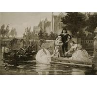 PMEFGJDPE Famoso Cuadro Pared Lienzo Pintura Decorativa i figli di Carlo I di Frederick Goodall para Decoraciones del Hogar 60x90cm