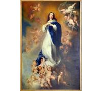 PMEFGJDPE Famoso Cuadro Pared Lienzo Pintura Decorativa Immacolata Concezione dei Venerabili di Bartolomé Esteban Murillo para Decoraciones del Hogar 60x90cm